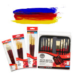 Štětce Daler Rowney Simply bílá štětina dlouhé, sada 7 ks