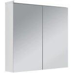 CERANO Koupelnová zrcadlová skříňka s LED osvětlením Avia - bílá matná - 75x70x16,5 cm