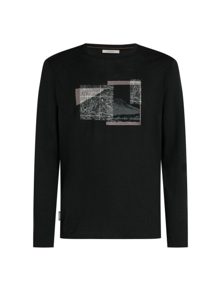 Pánské merino triko s dlouhým rukávem ICEBREAKER Mens 150 Tech Lite LS Tee Peak Bal, Black velikost: M