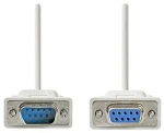 NEDIS sériový kabel D-SUB 9pin (M) - D-SUB 9pin (F) slonová kost / Sériový kabel / RS-232 / 2 m (CCGL52010IV20)
