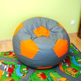 FRONTI Sedací vak - míč 80 cm - šedá + oranžová