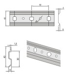 Scilm STRONG závěsná lišta 39x1,2mm délka 2m pozink ID: klasik (82780)
