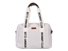 Childhome Přebalovací taška Mommy Club Signature Teddy Off Whitet / 38 x 27 x 21 cm (CWMCSTW)