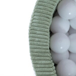 PLUSH NEST PLUSH NEST Suchý bazén kulatý Manšestr zelený Ø 90 × 30 cm