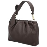 Módní dámská kožená kabelka do ruky Antini, tmavě hnědá