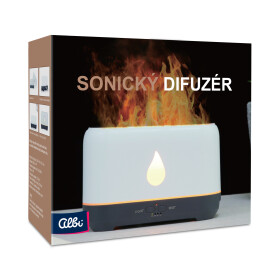 Bílý sonický difuzér Exclusive - Kapka - Albi