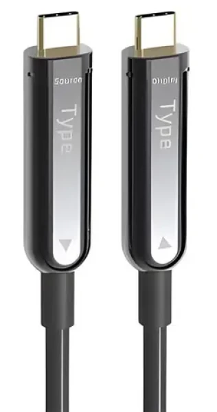 PremiumCord USB-C optický AOC kabel 20 m / Kabel USB-C / Optický fiber / 4K 60Hz (8592220027551)