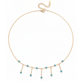 ELENYS Aqualis Drops – pozlacený náhrdelník 18K žluté zlato Délka: 42,5+5 cm / max. 47,5 cm