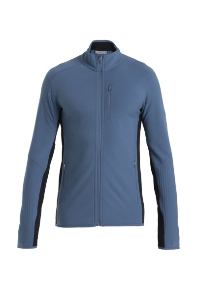 ICEBREAKER Mens Descender LS Zip, Dawn/Black/Cb velikost: S