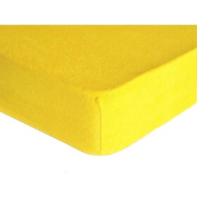 DekorTextil Napínací prostěradlo FROTÉ Premium žluté ROZMĚR: (š/d/v) 160 x 200 x 20 cm