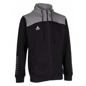 Select Oxford Mikina s kapucí na zip černá/šedá L