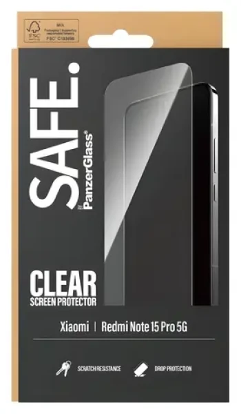 PanzerGlass SAFE UWF černá / Tvrzené sklo / pro Xiaomi Redmi Note 15 Pro 5G / Plně nalepovací