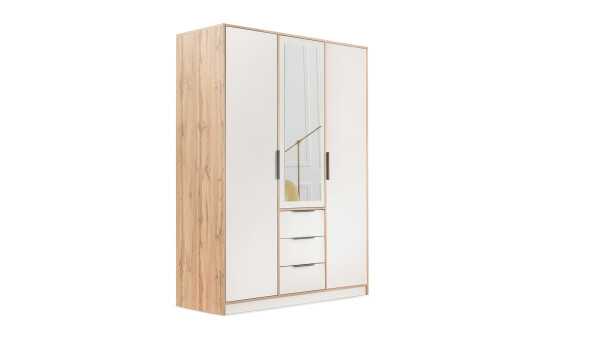 Šatní skříň Lati D3 Barva korpusu: Dub wotan, Rozměry: 150 cm, Dveře: Kašmír