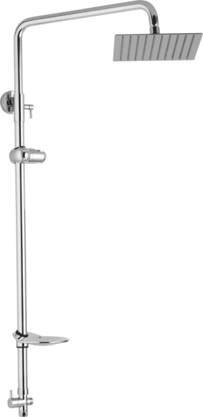 JB Sanitary Sprchová sestava pro horní vývod, 20 x 20 cm, včetně keramický přepínač,mýdlenka, držák sprchy, bez příslušenství SS 11 10