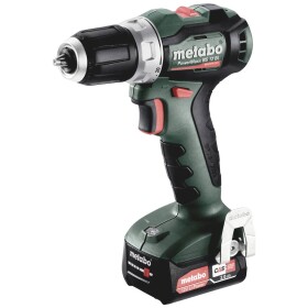 Metabo PowerMaxx BS 12 BL 601044500 aku vrtací šroubovák 12 V 2 Ah Li-Ion akumulátor 2 akumulátory, vč. nabíječky, bezkartáčové