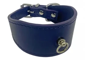 HUHUBAMBOO Obojek EXCLUSIVE modrý XS / Pro chrty / 40 mm x 21-26 cm / Hovězí kůže (355472)