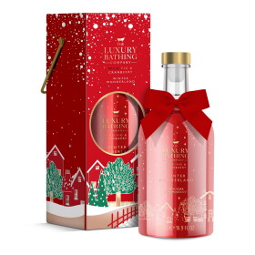 Grace Cole Pěna do koupele Wild Fig & Cranberry 600 ml, červená barva, sklo