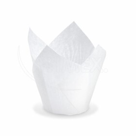 Wimex Cukrářský košíček Tulip bílý Ø 5x8,5 cm 16x16 cm 100ks