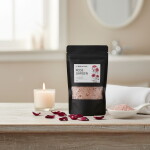 Almara Soap Luxusní květinová sůl do koupele Rose Garden 180 g, černá barva
