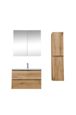 Koupelnová skříňka s umyvadlem SAT B-Way 79x50x45 cm dub mat KSETBWAY22 KSETBWAY22
