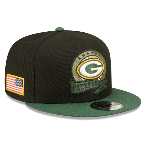 New Era Pánská kšiltovka Green Bay Packers NFL 2022 On-Field Salute to Service 9FIFTY Snapback Velikost: S/M