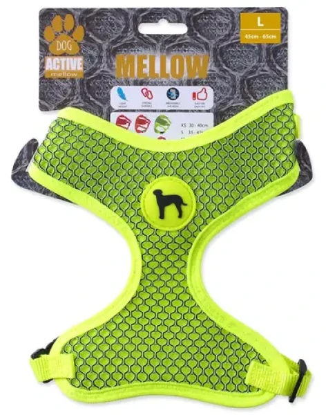 Active Dog Mellow L limetková / Postroj pro psy / Nylon / Obvod hrudníku 45-65 cm / Pro střední a velké psy (0904-92264)