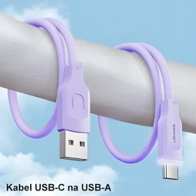 USAMS SJ568 Lithe Series fialová / Nabíjecí a datový kabel / USB-C - USB-C / 66W 6A / 1,2 m (SJ568USB03)
