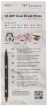 Tombow Tombow, ABT-12P-1, ABT Dual Brush pen, oboustranné popisovače, Primary/Base tone, 12 ks
