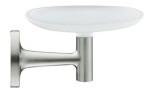 DURAVIT - Starck T Mýdlenka s držákem, matné sklo/kartáčovaný nerez 0099337000
