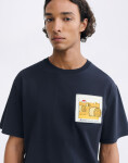 Tričko Thinking MU Straw Camp Navy Aaron Tee NAVY