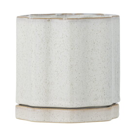 Bloomingville Keramický obal na květináč Argyle Ø 13 cm, béžová barva, keramika