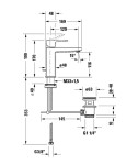 DURAVIT - Manhattan Umyvadlová baterie s výpustí, matná černá MH1020001046