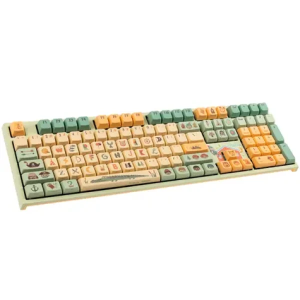Ducky x Dimanche One 2 Pro Peter Pan Varmilo V2 Iris zelená / herní klávesnice / mechanická / drátová USB-C / US (DKON2208S-JTWPHZZW2)