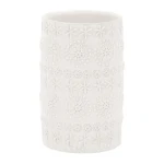 Spirella RELIEF kelímek na kartáčky bílý / porcelán (7610583199232)