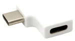 OEM USB-C (M) - USB-C (F) lomená 90° bílá / Redukce / USB 2.0 (12.03.2996)