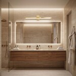 Koupelnové nástěnné LED svítidlo SWE044-1W 60cm GOLD OSW-20144