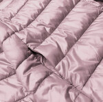 Krátká růžová dámská bunda s úpletovými stahovacími lemy (P22/P3-6636/P3-6023-52) odstíny růžové 52