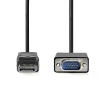 Nedis DisplayPort - VGA kabel černá 2 m / Kabel / DisplayPort - VGA (D-Sub) / max. 1080p (CCGB37301BK20)