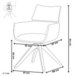 Jídelní židle, béžová, manšestrová látka, HC-X1128 LAN2