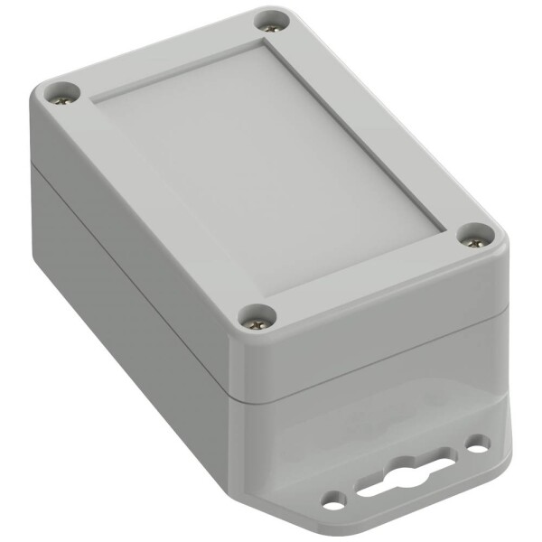 TRU COMPONENTS TC-10860420 Přírubové pouzdro 90 x 60 x 39.90 polykarbonát světle šedá 1 ks