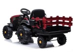 Mamido Dětský elektrický traktor Farmer s vlečkou a lopatou červený