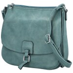 Trendy dámská koženková crossbody kabelka Samira, džínově modrá