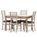 STIMA Jídelní set Family rs-Daniel 765 (Dub sonoma) VARIANTA PROVEDENÍ: stůl (d/š/v) 140 x 80 x 77 cm + 4 židle