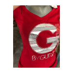G by GUESS tričko Bessie Logo Tee červené XS Černá