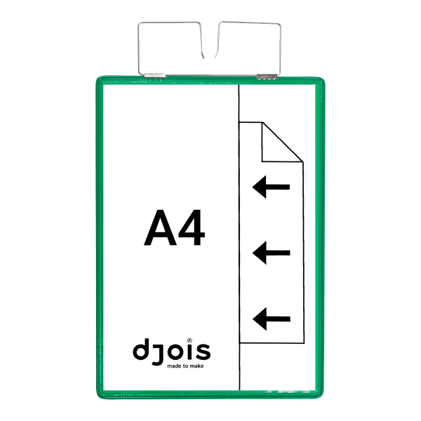 Djois identifikační kapsa se závěsem, A4, zelená, 10 ks