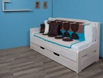HP-Nábytek Jednolůžko Paris Twin BUK s roštem - rozkládací ROZMĚR: 90 x 200 cm (pravý)