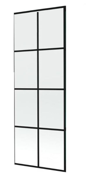 MEXEN - NEXT sklo k vanové zástěně 100x150 fix 6mm, černý dekor 895-100-000-00-77