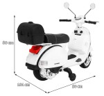 Mamido Dětský elektrický skútr Vespa bílý