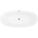 MEXEN/S - Olea volně stojící vana vzor 170 x 80, bílá, sifon a přepad grafit kartáčovaná 52821708000-66