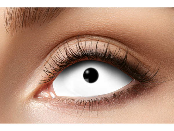 Zoelibat Oční čočky - bílé do celého oka - 6 měsíční, Barevné nedioptrické čočky